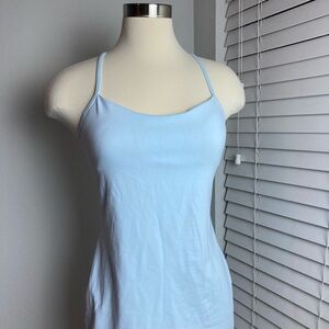 lululemon Sky Blue 2 in 1 Tank Top Racerback Padded Women’s Size 10